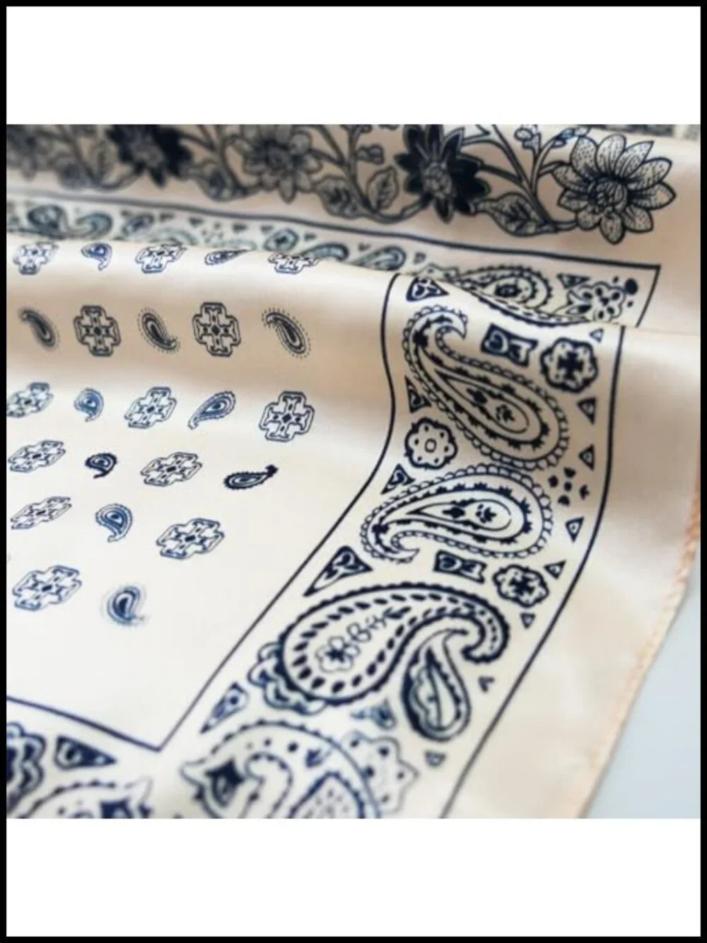 100% Mulberry Silk Square Scarf 26x26 Hair Neckerchief Headscarf